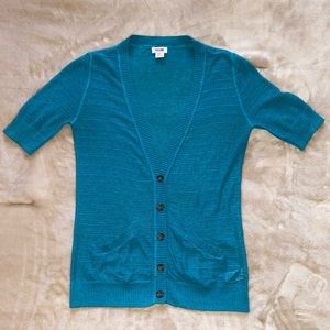 Short-sleeve Button-up Blue Mossimo Cardigan